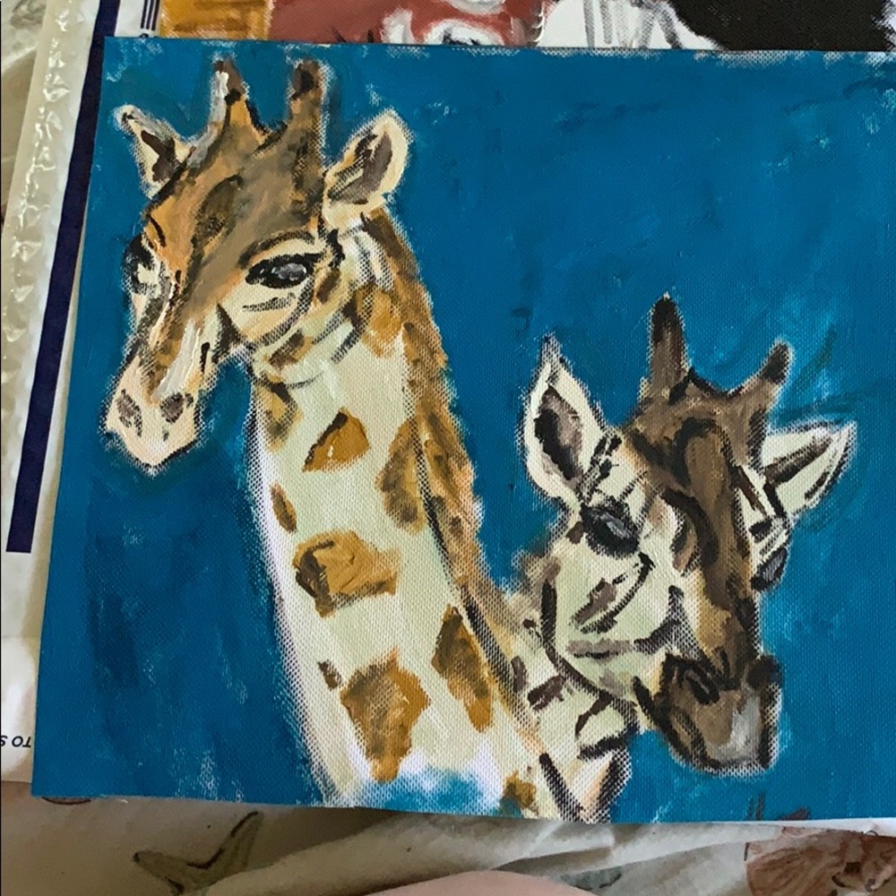 Small giraffe painting
